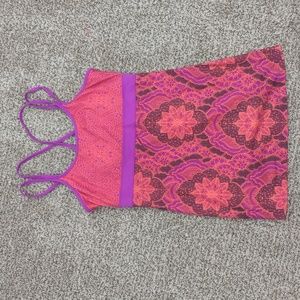 3/$30 PrAna Breathe Kaley strappy pink and purple tank medium